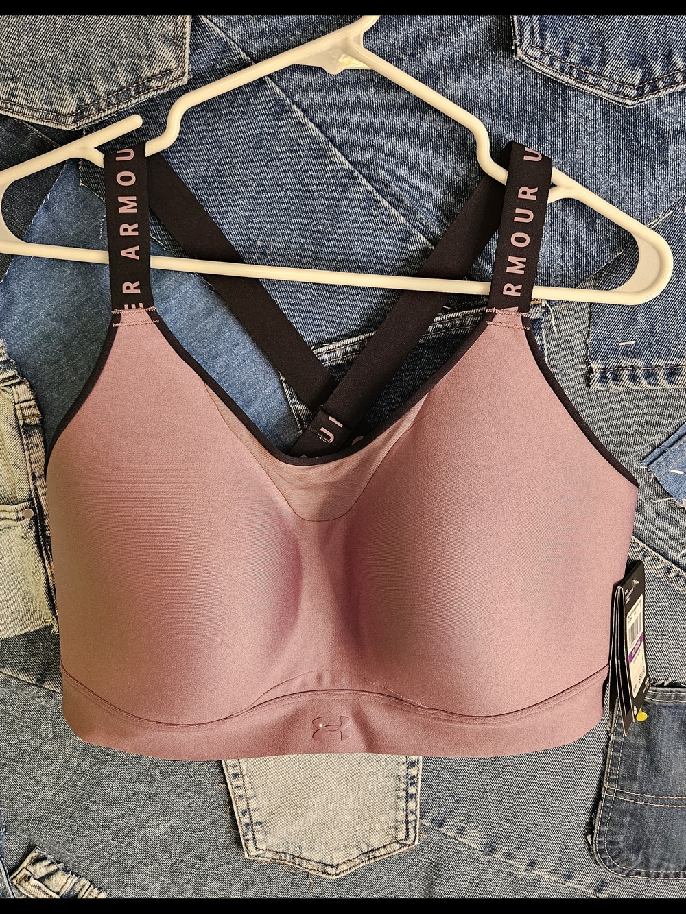 Under Armour Dusty Mauve Crossback High-Impact Sports Bra